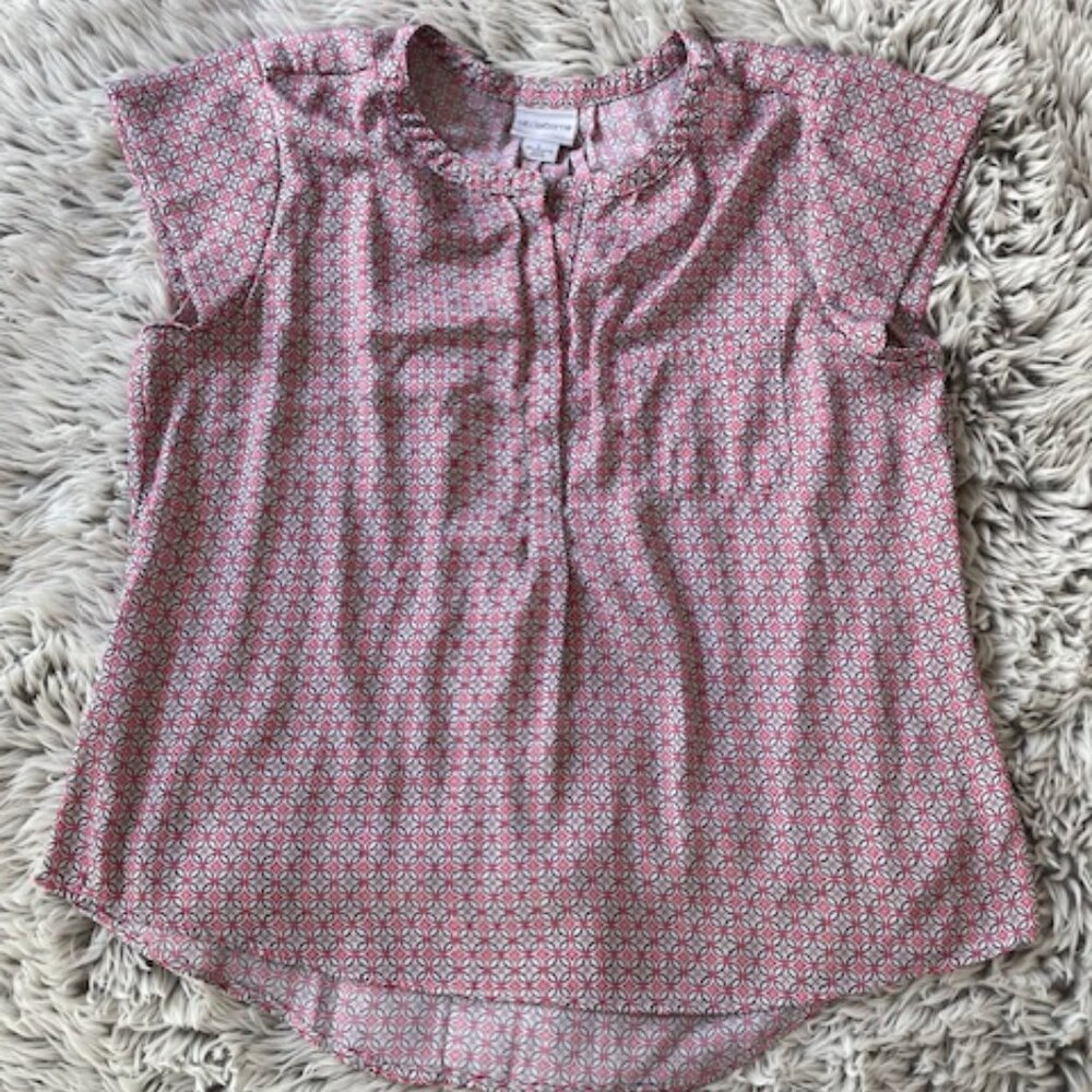 Liz Claiborne Multicolor Geometrical Pattern Top